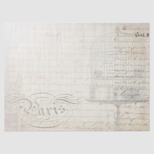 Peacock Ephemera-ontvlechtingspapier Tissuepapier (Voorkant)