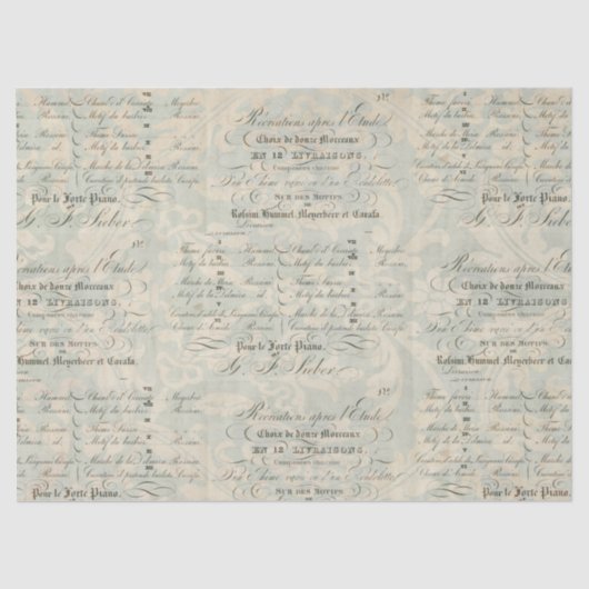 Peacock Ephemera-ontvlechtingspapier Tissuepapier (Voorkant)