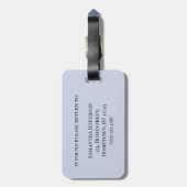 Peacock Ephemera Romantic Blue  Botanische chemica Bagagelabel (Achterkant verticaal)