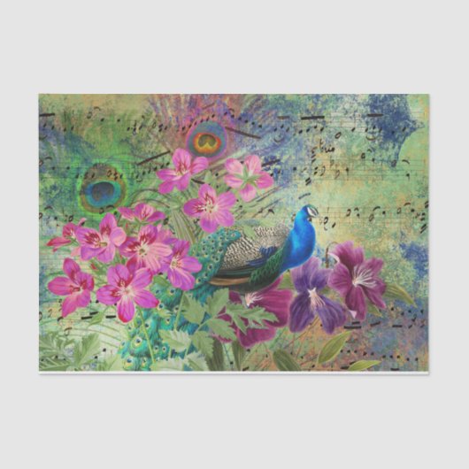 Peacock Ephemera Tissuepapier (Voorkant)