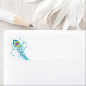 Peacock Ether-adreslabel Etiket (Insitu)