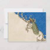  Peacock & Etsen Bruiloft RSVP Kaart (Achterkant)