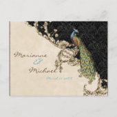 Peacock & Etsen RSVP Response Briefkaart (Voorkant)