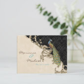 Peacock & Etsen RSVP Response Briefkaart (Staand voorkant)