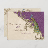  Peacock & Etsen RSVP Response Briefkaart (Voorkant / Achterkant)