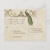  Peacock & Etsen RSVP Response Briefkaart (Achterkant)
