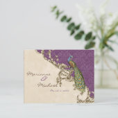  Peacock & Etsen RSVP Response Briefkaart (Staand voorkant)