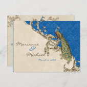  Peacock & Etsen RSVP Response Briefkaart (Voorkant / Achterkant)