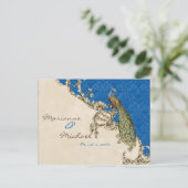  Peacock & Etsen RSVP Response Briefkaart (Staand voorkant)