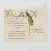  Peacock & Etsen Save the Date Briefkaart (Achterkant)