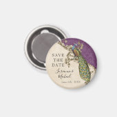 Peacock & Etsen Sla de datum op Magneet (Voorkant / Achterkant)