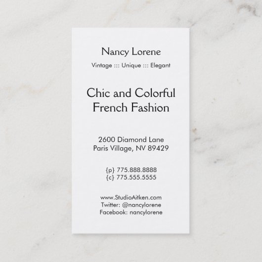 PEACOCK EVENEMEND GROTTO: BLUE GREEN DREAM VISITEKAARTJE (Achterkant)