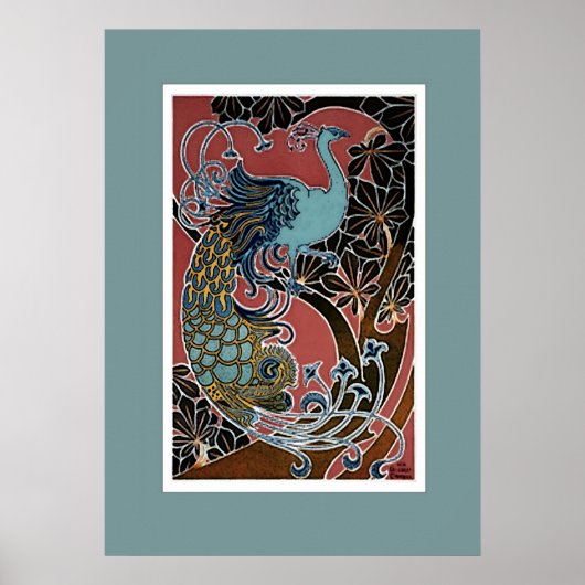 Peacock Exhibition Poster Print (Voorkant)