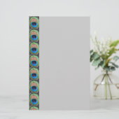 Peacock Eye Stationery Briefpapier (Staand voorkant)