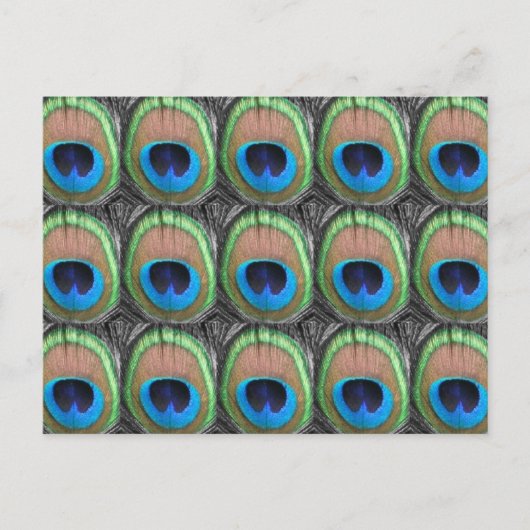 Peacock Eyes Briefkaart (Voorkant)
