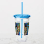 Peacock Face in Heart Acryltumbler Acryl Drinkbeker (Rechts)