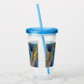 Peacock Face in Heart Acryltumbler Acryl Drinkbeker (Links)