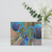 Peacock Face in Heart DIY Briefkaart (Staand voorkant)