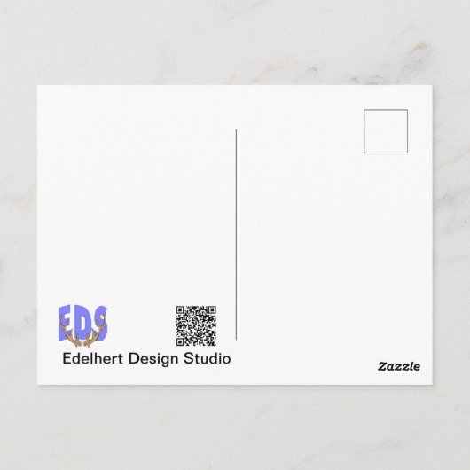 Peacock Face in Heart DIY Briefkaart (Achterkant)