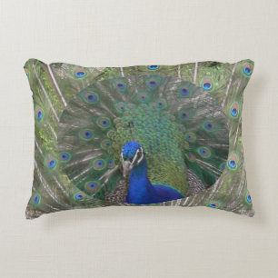 Peacock Face met Veer Accent Pillow Kussen
