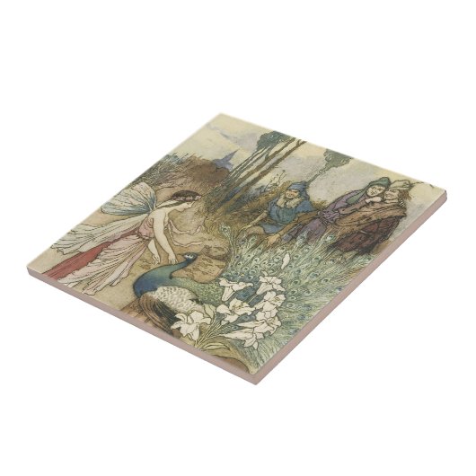 Peacock Faerie Tegeltje (Zijkant)