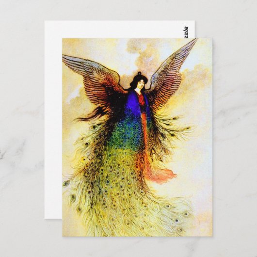 Peacock Fairy Briefkaart (Voorkant / Achterkant)