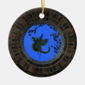 Peacock Fairy Dragon Keramisch Ornament (Voorkant)