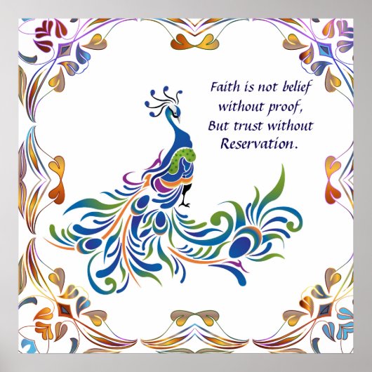 Peacock Faith is Poster (Voorkant)