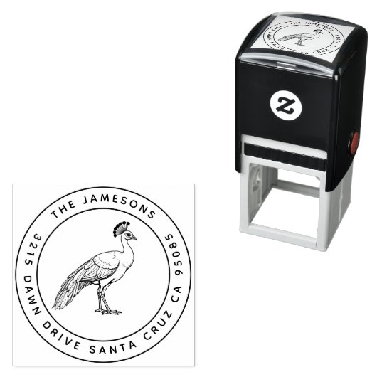 Peacock Family Stamp - Regal Radiance Zelfinktende Stempel (In situ)