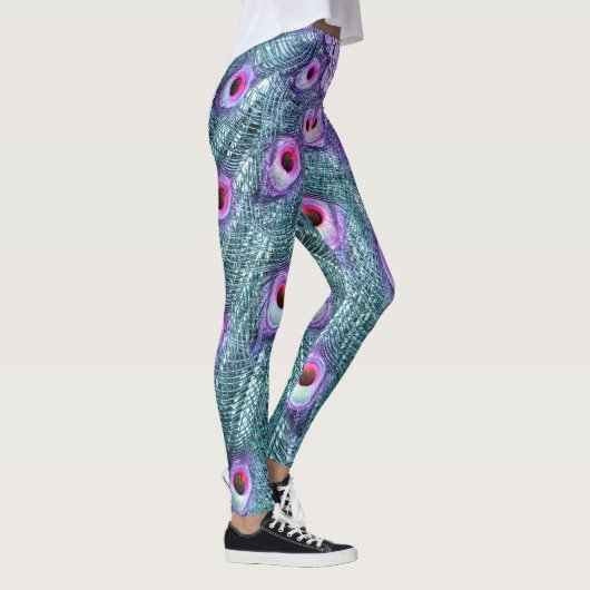 PEACOCK FANCY FEATHERS 2 LEGGINGS (Rechts)