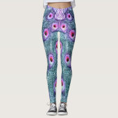 PEACOCK FANCY FEATHERS 2 LEGGINGS (Voorkant)