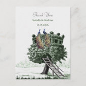 Peacock Fantasy Tree Dank u kaart (Voorkant)