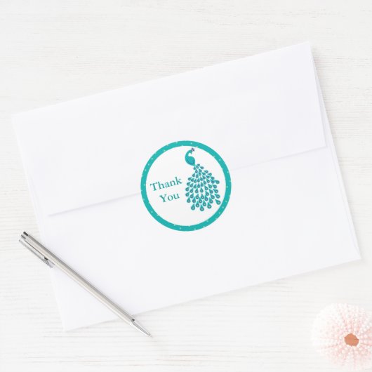 Peacock Favor Sticker (Envelop)