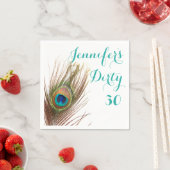 Peacock Feather 30th Birthday Servet (Insitu)