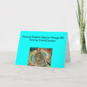 Peacock Feather Abstract #3 Note Kaart (Achterkant)