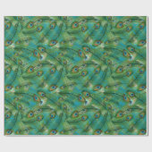 Peacock Feather Achtergrond  kleur Cadeaupapier (Vlak)