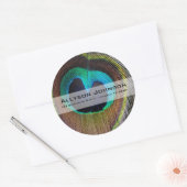 Peacock Feather Adres Stickers (Envelop)