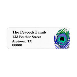 Peacock Feather  adresetiketten Etiket