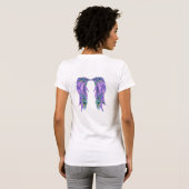  Peacock Feather Angel Wings T-shirt (Achterkant volledig)