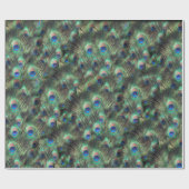  Peacock Feather Animal Print Cadeaupapier (Vlak)