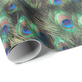  Peacock Feather Animal Print Cadeaupapier (Rol Hoek)