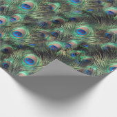 Peacock Feather Animal Print Cadeaupapier (Hoek)