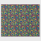 Peacock Feather Animal Print Cadeaupapier (Vlak)