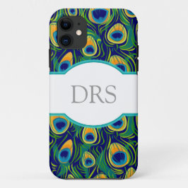 Peacock Feather Animal Print iPhone 11 Hoesje