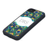 Peacock Feather Animal Print Case-Mate iPhone Case (Onderkant)