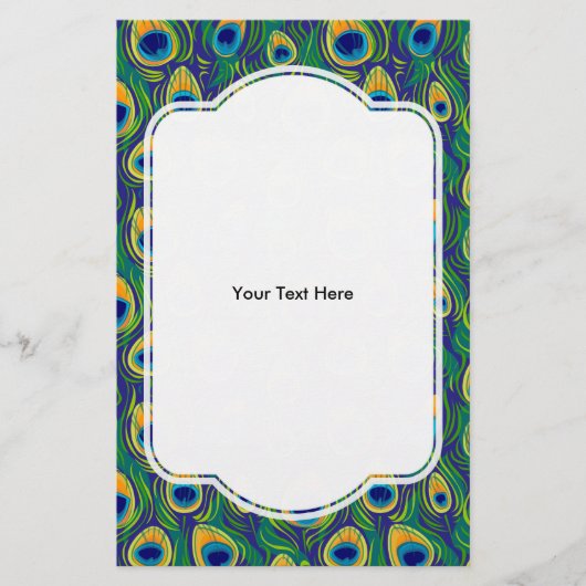 Peacock Feather Animal Print Flyer (Voorkant)