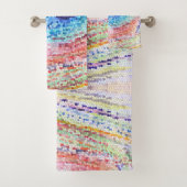 Peacock Feather Art Badkamer Handdoek Set (Insitu)