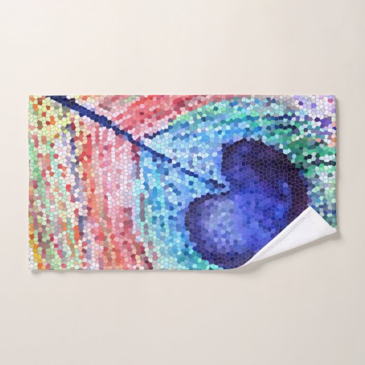 Peacock Feather Art Badkamer Handdoek Set (Handdoek)