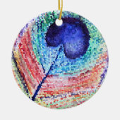 Peacock Feather Art Circle Ornament (Voorkant)