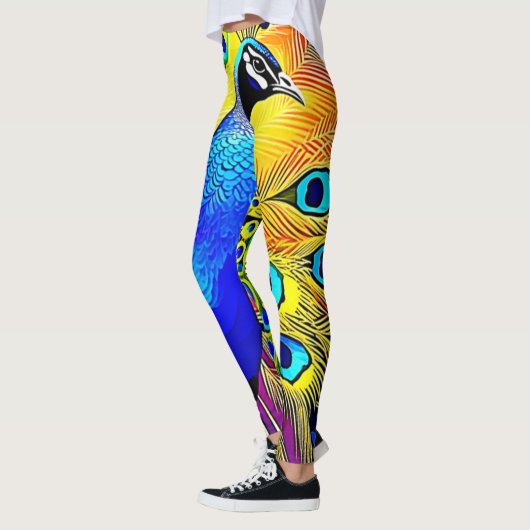 Peacock Feather Art Leggings (Links)